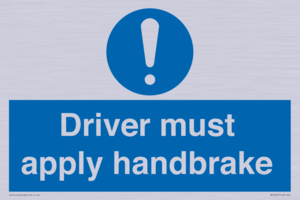 Driver must apply handbrake